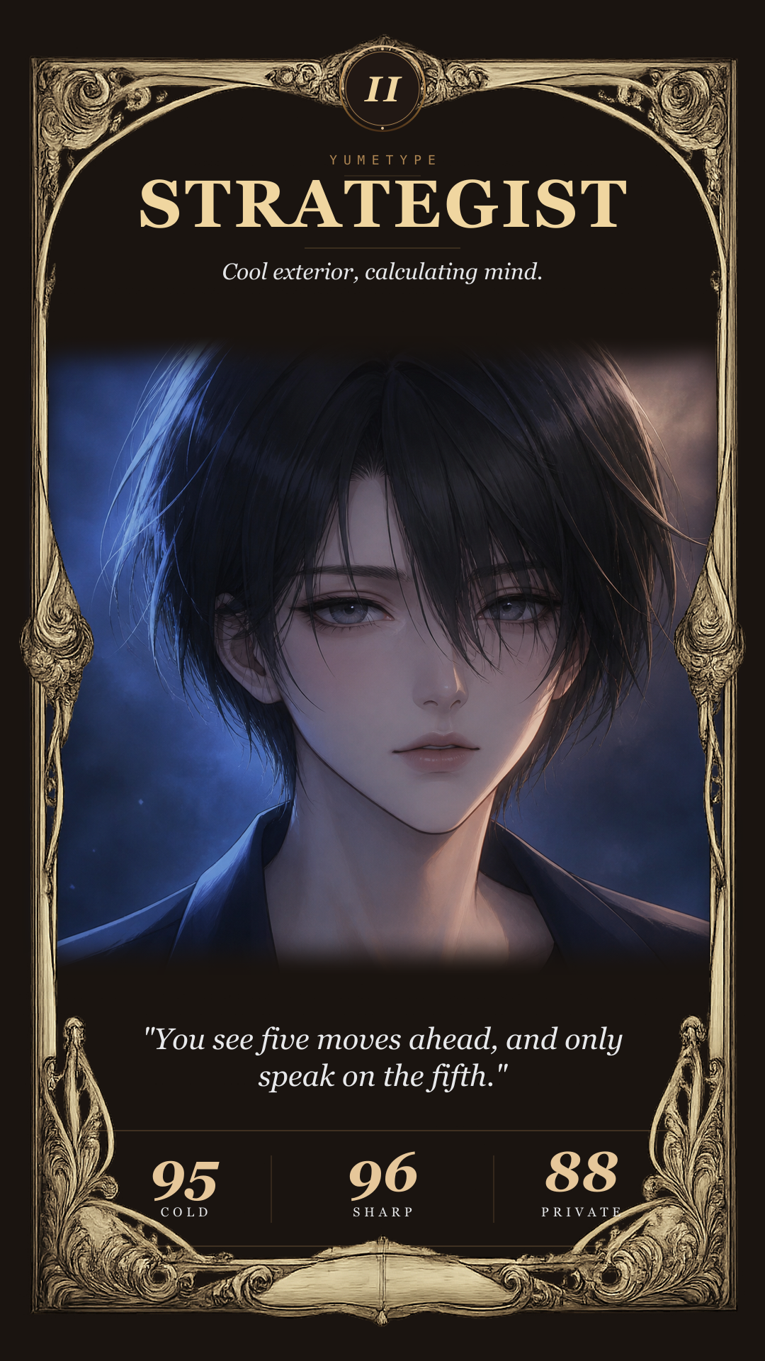 The Kuudere Strategist archetype card