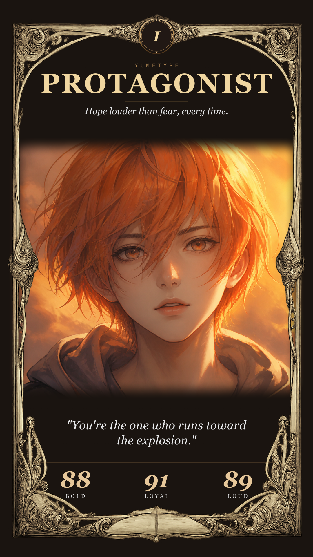 The Shounen Protagonist archetype card